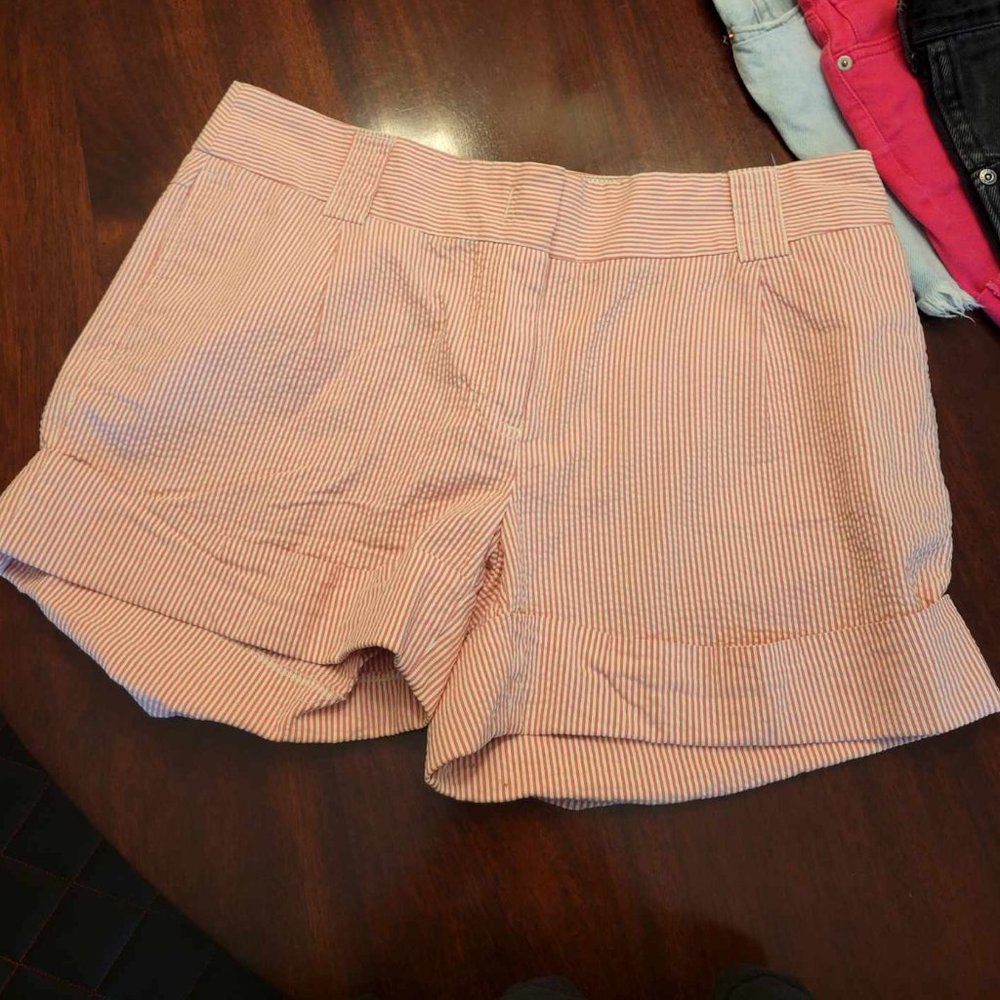 Vintage Pink & White Pinstripe J. Crew Shorts